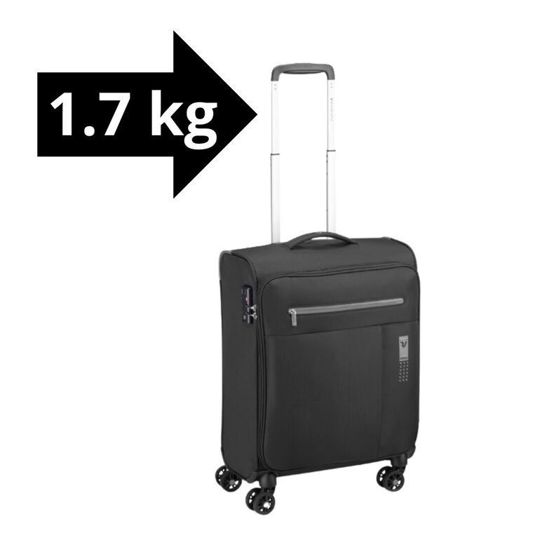 Koferis-viegls-rokas-bagāža-4-riteņi-LiteSoft-1.7-kg-melns
