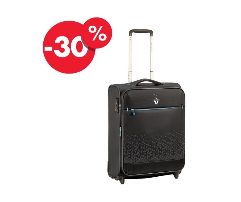 Koferis-rokas-bagāža-2-riteņi-CrossLite-melns