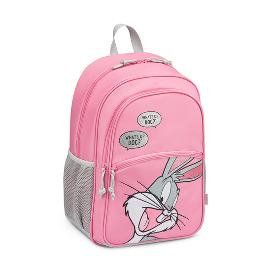 Mugursoma-bērnu 42-31-13 cm Looney Tunes Design rozā ar zaķi
