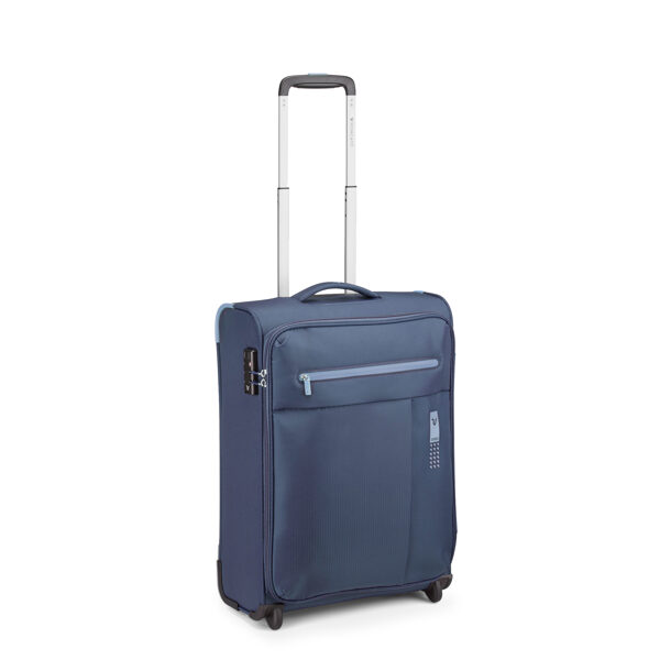 Koferis-rokas-bagāža-2-riteņi-1,6kg-LiteSoft-zils