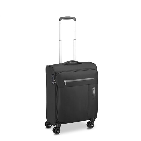 Koferis-viegls-rokas-bagāža-4-riteņi-LiteSoft-1.7-kg-melns